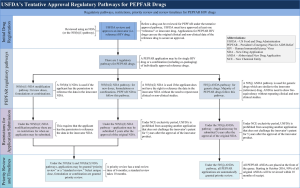 Figure 2 USFDA's tentative approval regulatory pathways for drugs used by PEPFAR